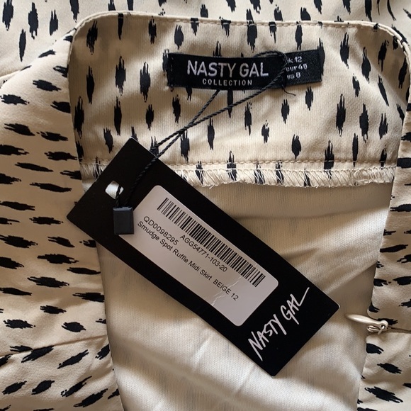 Nasty Gal ruffle midi skirt, sz 12 - Picture 3 of 3